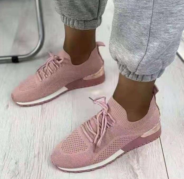 Damen Atmungsaktive Lifestyle Sneakers mit hochflexiblem Strickoberteil und rutschfester Sohle Stalluxe