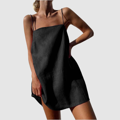 Damen lässiges Trägerkleid aus leichtem Material Stalluxe