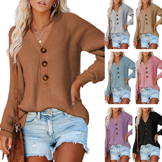 Damen Strickpullover mit Knopfdetails und lässigem Schnitt Stalluxe