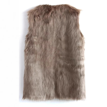 Damen Flauschige Kunstpelzweste mit elegantem Design Stalluxe