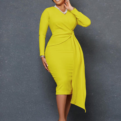 Damen Wickelkleid mit elegantem Taillenband und raffinierter Silhouette Stalluxe