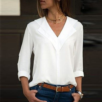 Damen Bluse mit modernem Kragen Stalluxe