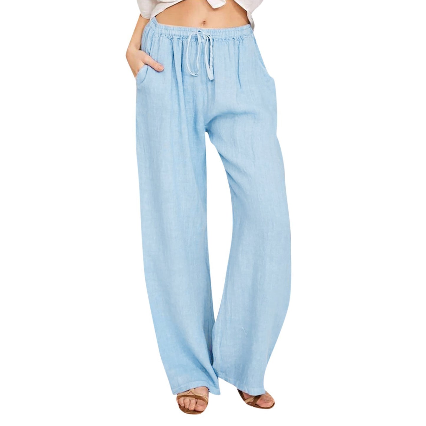 Damen weite Leinenhose Stalluxe