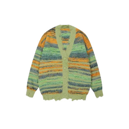 Damen Strickjacke mit farbenfrohem Muster und weichem Material Stalluxe