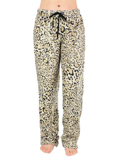Women's Relaxed Fit Leopard Print Lounge Pants Stalluxe