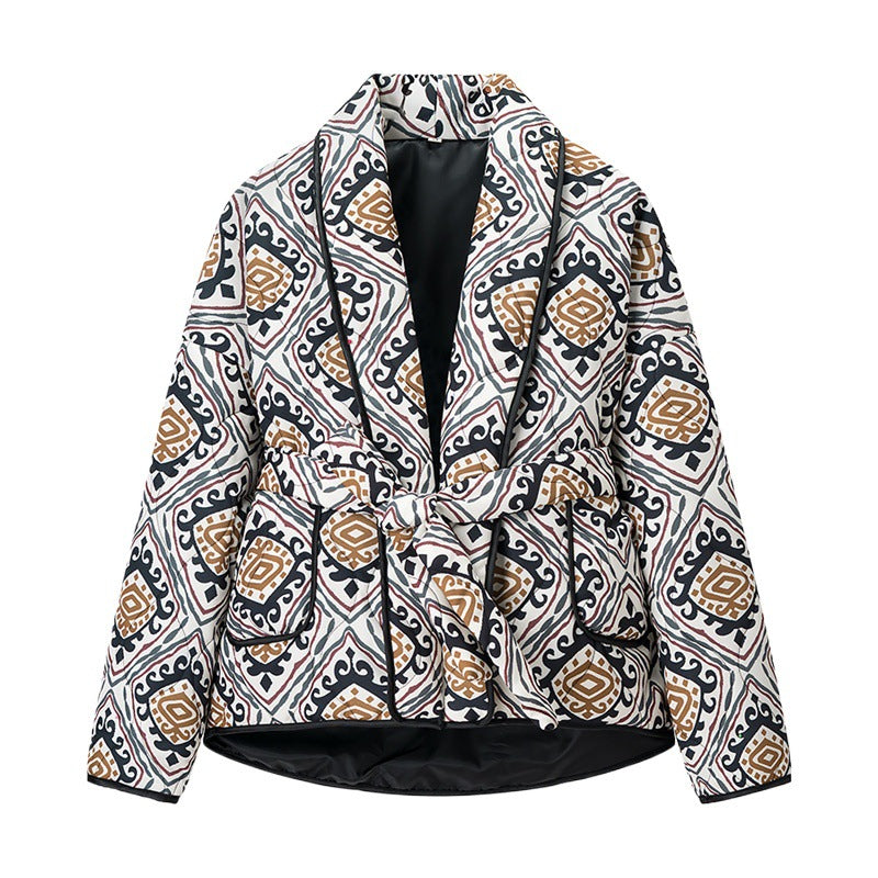 Damen Blazerjacke mit kreativem Druck und elegante Taillierung Stalluxe