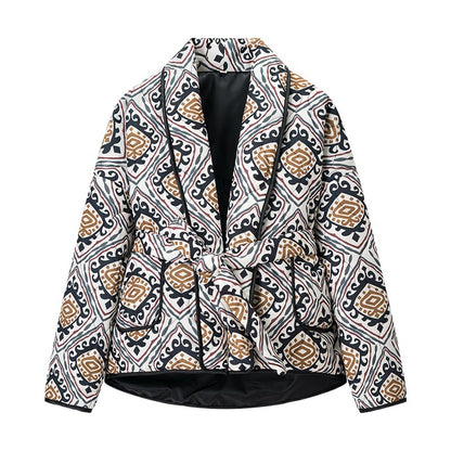 Damen Blazerjacke mit kreativem Druck und elegante Taillierung Stalluxe