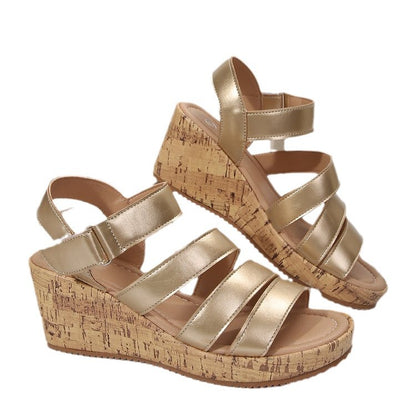 Damen Korksandalen mit verstellbaren Riemen Stalluxe