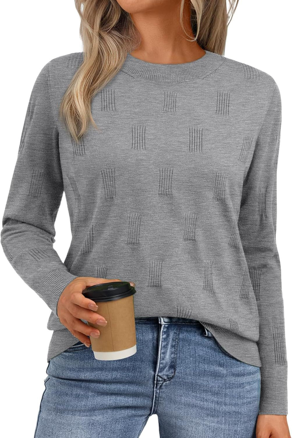 Damen Strickpullover mit strukturiertem Muster Stalluxe