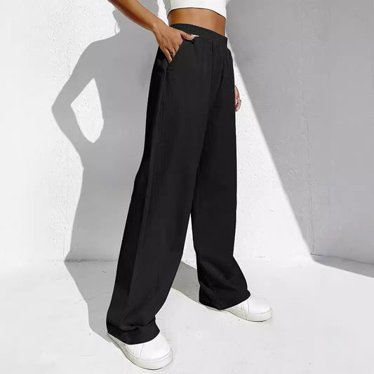 Damen Bequeme und lässige Hosen mit elastischem Bund Stalluxe