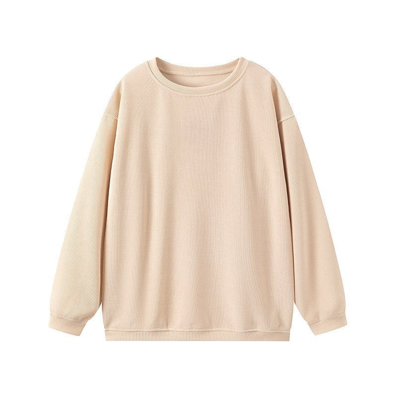 Damen Lässiges Sweatshirt mit Rippstruktur und weitem Schnitt Stalluxe