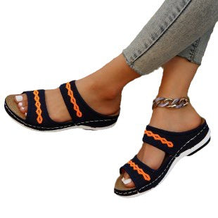 Damen Schlupfsandalen mit modischem Riemendesign Stalluxe