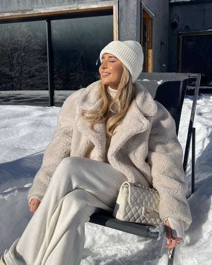 Damen Kunstfelljacke mit schickem Oversized-Schnitt und luxuriösem Innenfutter Stalluxe