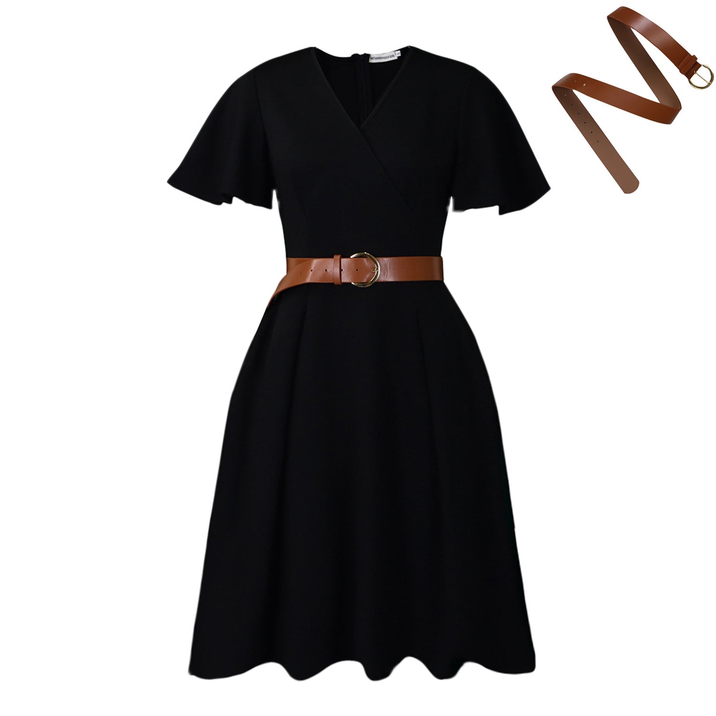 Damen Wickelkleid mit schmeichelndem Schnitt und elegantem Taillengürtel Stalluxe