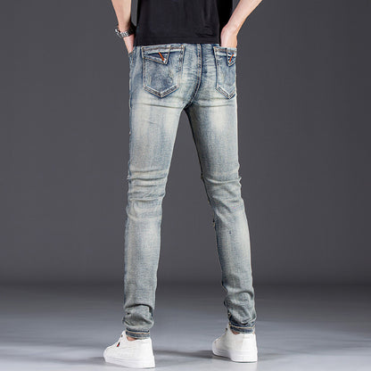 Herren elegante Slim Fit Jeans im zeitgemäßen Used-Look Stalluxe