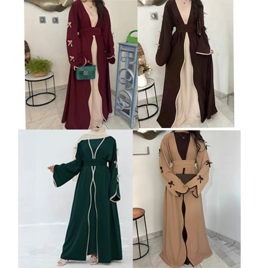 Damen Maxikleid mit eleganten Schleifendetails und fließendem Schnitt Stalluxe