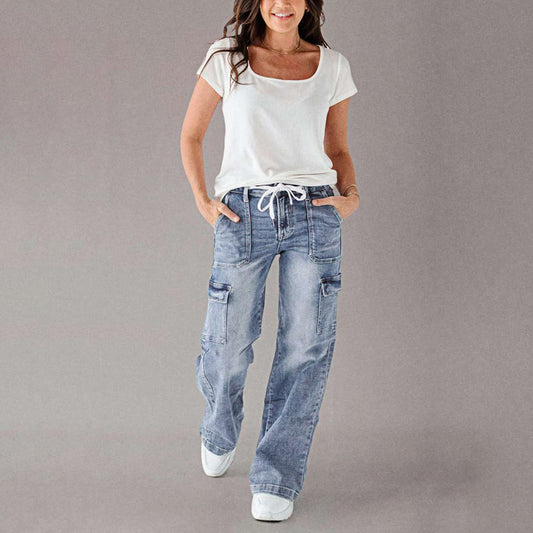 Damen Cargo-Jeans mit lässigem Schnitt und praktischen Taschen Stalluxe