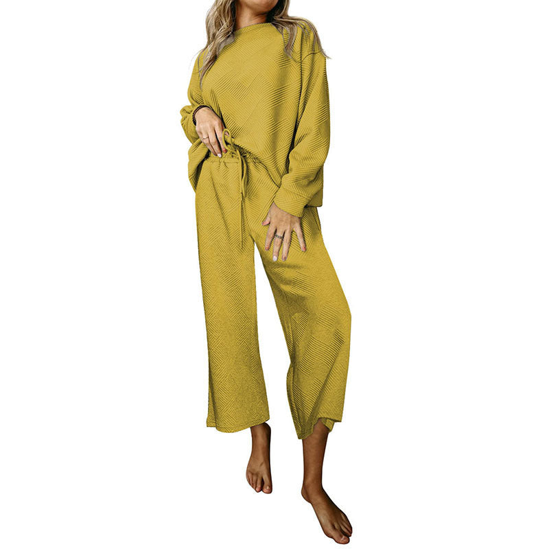 Damen Lounge-Outfit mit elegantem Strukturmuster Stalluxe