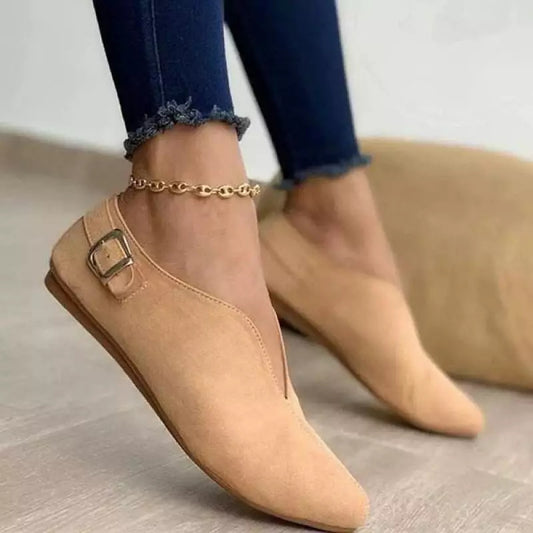 Damen modische Halbschuhe mit eleganter Schnalle und offenem Design Stalluxe