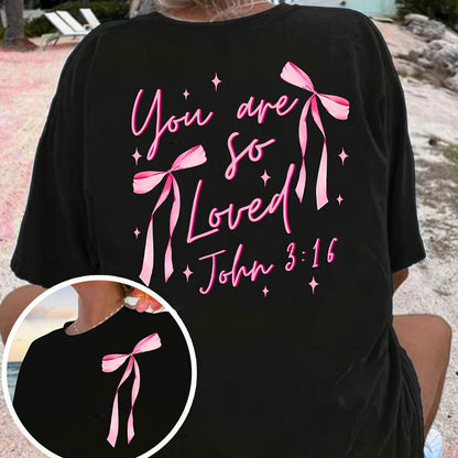 Damen T-Shirt mit kreativem Schriftzug und Rüschen-Details Stalluxe