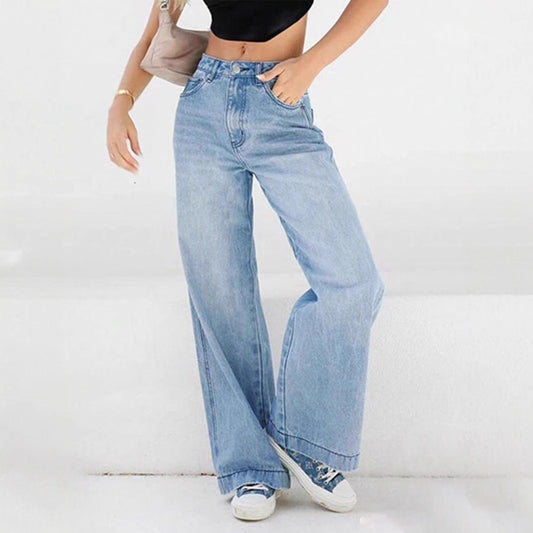 Damen Weit geschnittene Jeanshose im Vintage-Stil Stalluxe