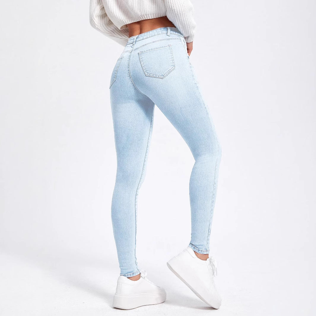 Damen Hochtaillierte Skinny Jeans mit komfortablem Stretch Stalluxe