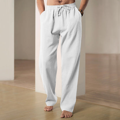 Herren bequeme Freizeithose mit verstellbarem Bund und atmungsaktivem Material Stalluxe