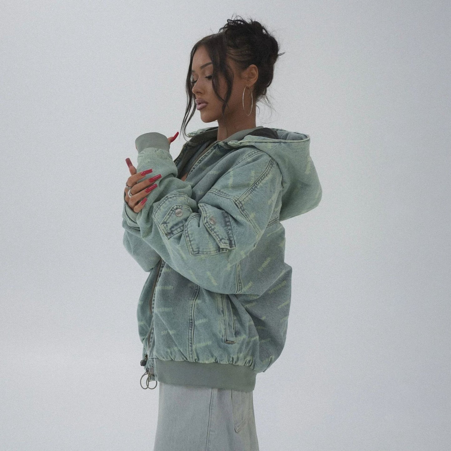 Damen Oversized Denimjacke mit einzigartigem Design Stalluxe