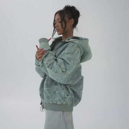 Damen Oversized Denimjacke mit einzigartigem Design Stalluxe