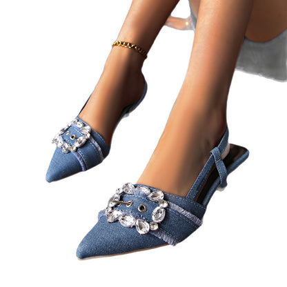 Damen Glamouröse Slingback-Pumps mit funkelnden Strassdetails Stalluxe