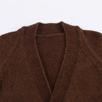 Damen Grobstrickjacke mit Übergröße und eleganter Knopfleiste Stalluxe
