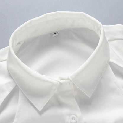 Damen Stylish Off-Shoulder Bluse mit Puffärmeln und Taillengürtel Stalluxe