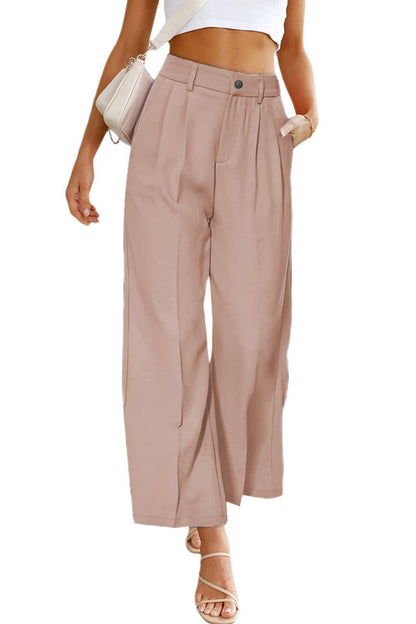 Damen Weit geschnittene Hochbund-Hose mit Faltenwurf Stalluxe