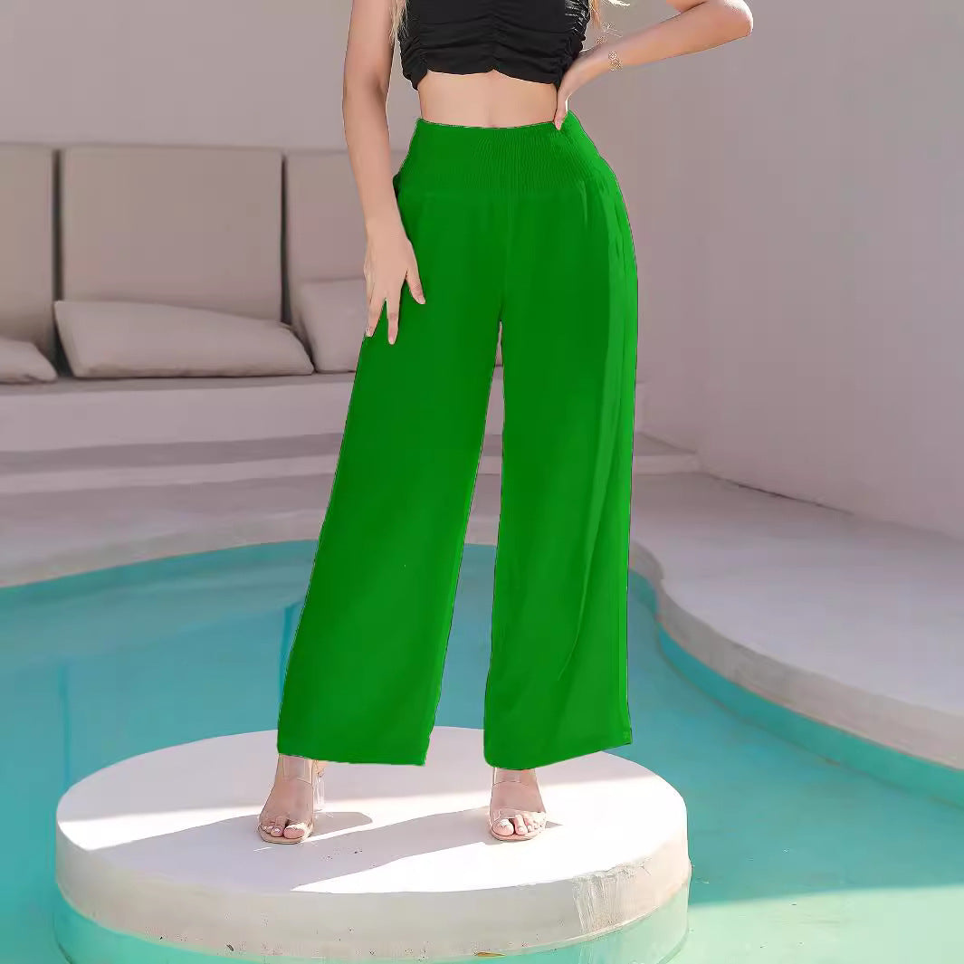 Damen Luftige weite Chinos mit elastischem Bund Stalluxe