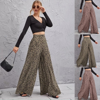 Damen Weite Hochtaillierte Hose Stalluxe