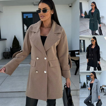 Damen Übergangsblazer im modischen Oversize-Schnitt mit schicken Knopfdetails Stalluxe