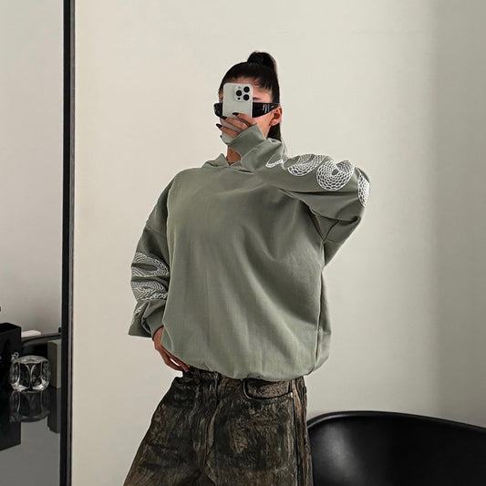 Damen Oversized Kapuzenpullover mit modischen Details Stalluxe