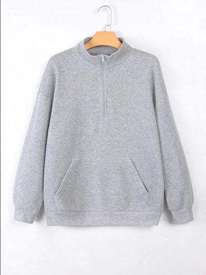 Damen bequemer Stehkragen Pullover Stalluxe