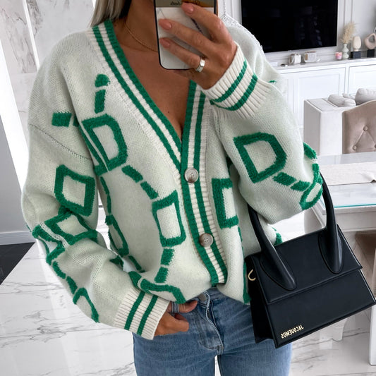 Damen gestrickte Cardigan mit strukturiertem Muster und Knopfdetails Stalluxe