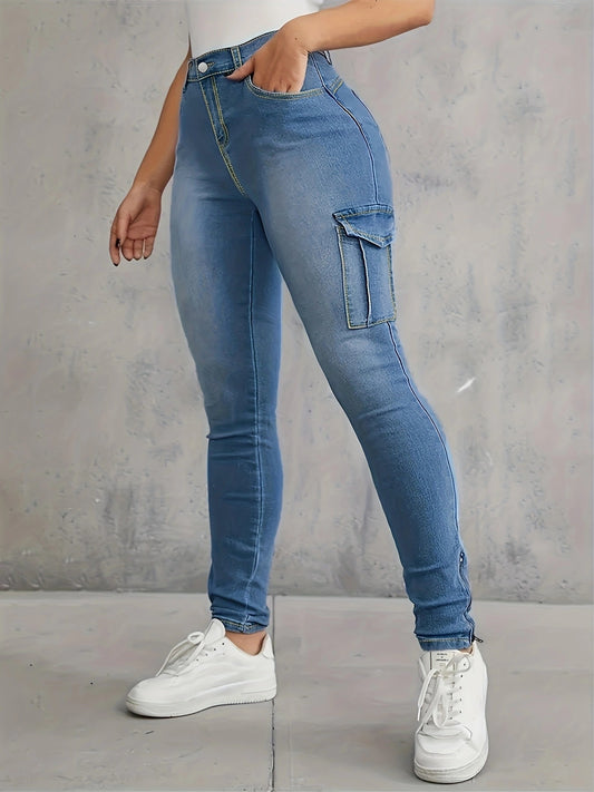 Damen Cargo-Leggings mit hohem Bund und eleganten Seitentaschen Stalluxe