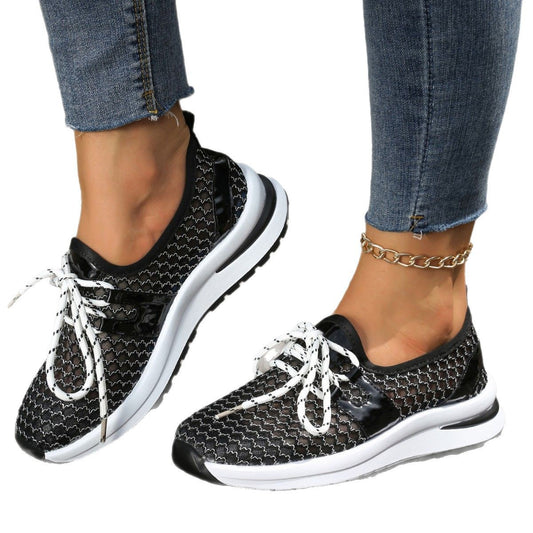 Damen Atmungsaktive Sport Sneakers mit Netz-Oberfläche und rutschfester Sohle Stalluxe