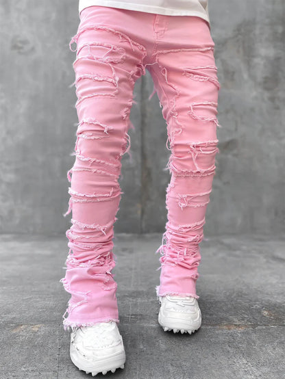 Herren modische Ripped Denim-Hose im lässigen Street-Style Stalluxe