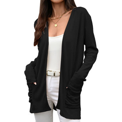 Damen Wickeljacke mit strukturierter Oberfläche Stalluxe