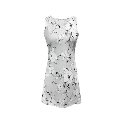 Damen Sommerkleid mit floralem Schnitt und V-Ausschnitt Stalluxe