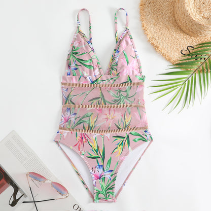 Damen Badeset mit Wickelrock und floralem Design Stalluxe