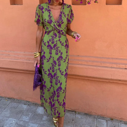 Damen Umstandskleid mit vintage Blumenmuster Stalluxe