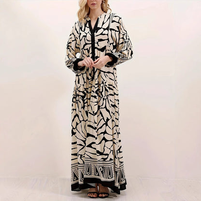 Damen Maxikleid im Boho-Stil mit floralem Design Stalluxe
