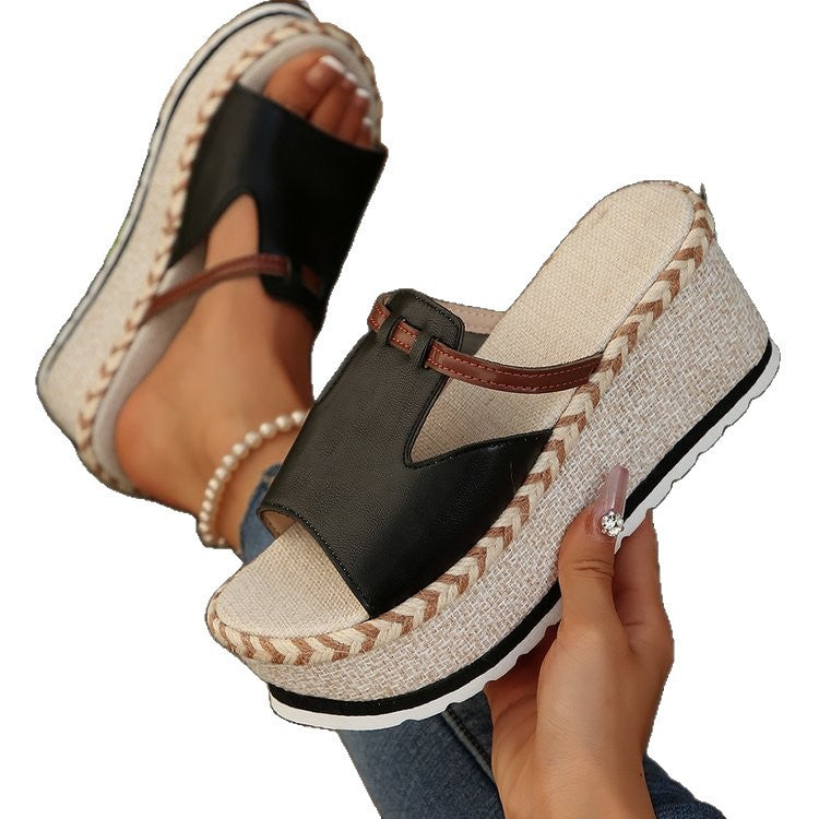Damen Wedge-Pantoletten mit raffiniertem Design und gepolstertem Fußbett Stalluxe