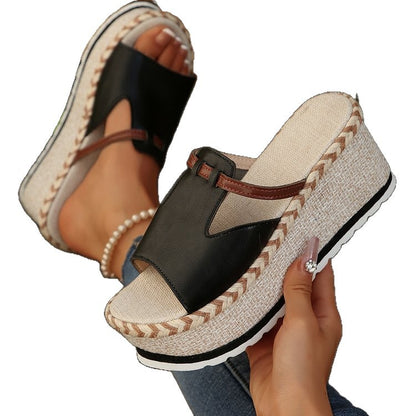 Damen Wedge-Pantoletten mit raffiniertem Design und gepolstertem Fußbett Stalluxe
