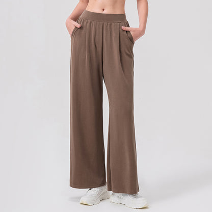 Damen Bequeme, weite Sporthose mit seitlichen Taschen Stalluxe